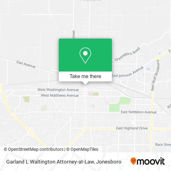 Garland L Waltington Attorney-at-Law map