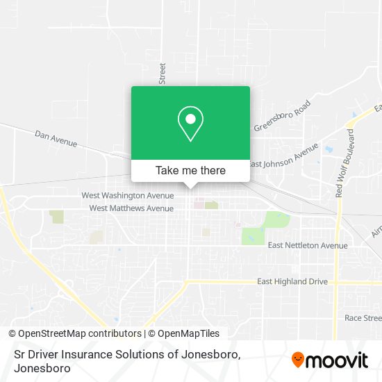 Sr Driver Insurance Solutions of Jonesboro map