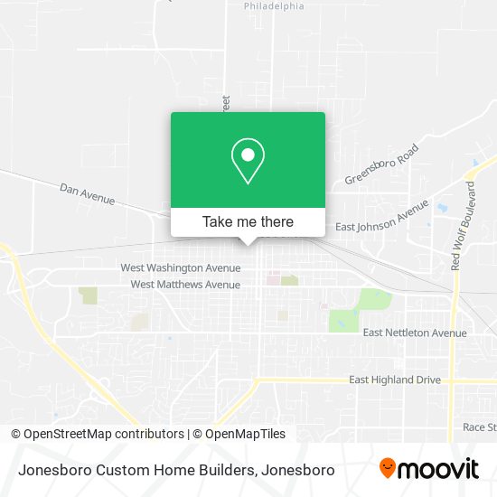 Jonesboro Custom Home Builders map