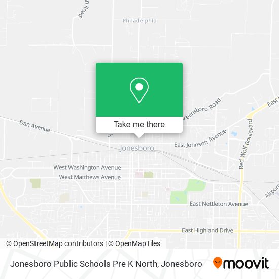 Jonesboro Public Schools Pre K North map