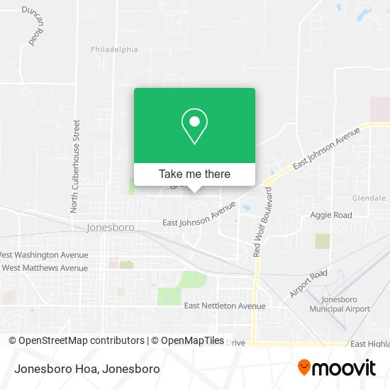 Mapa de Jonesboro Hoa