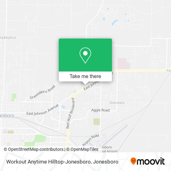 Workout Anytime Hilltop-Jonesboro map