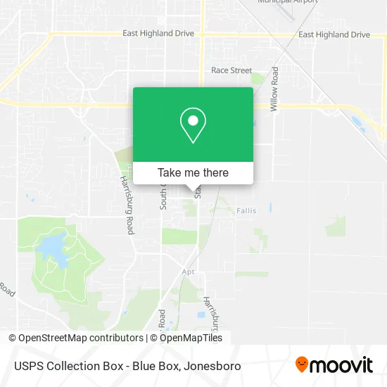 USPS Collection Box - Blue Box map