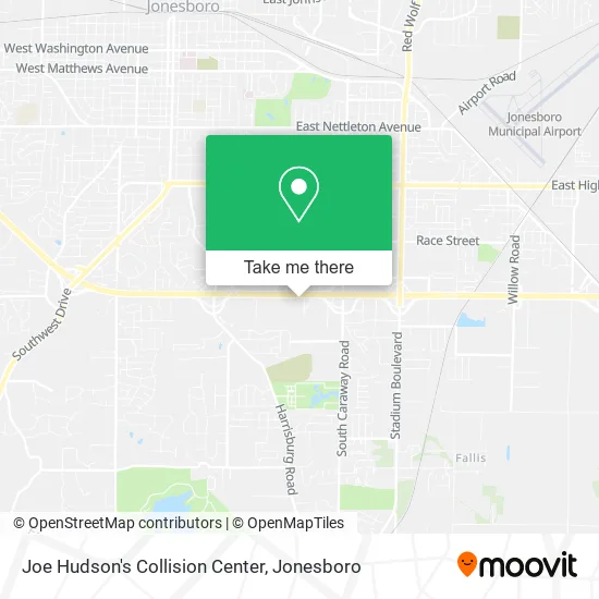 Mapa de Joe Hudson's Collision Center