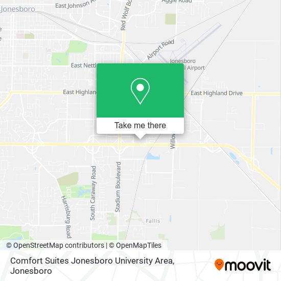 Comfort Suites Jonesboro University Area map