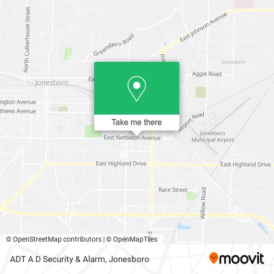 Mapa de ADT A D Security & Alarm