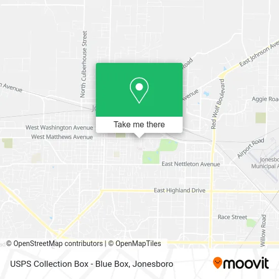 USPS Collection Box - Blue Box map