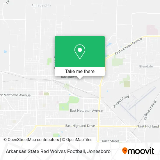 Arkansas State Red Wolves Football map