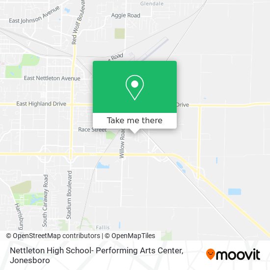Mapa de Nettleton High School- Performing Arts Center