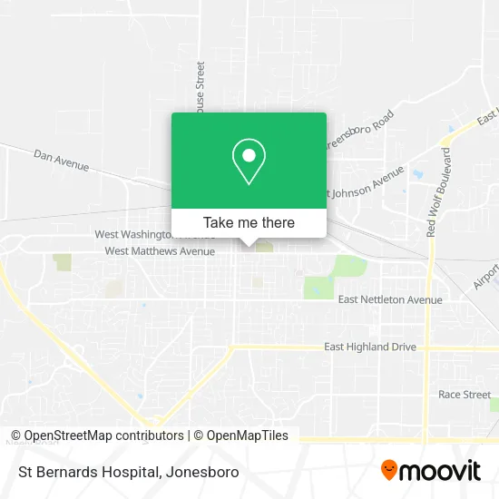 St Bernards Hospital map