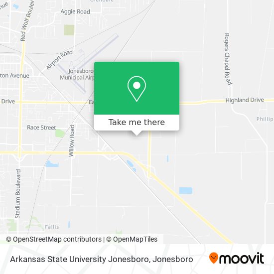 Mapa de Arkansas State University Jonesboro
