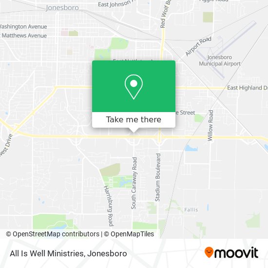 All Is Well Ministries map
