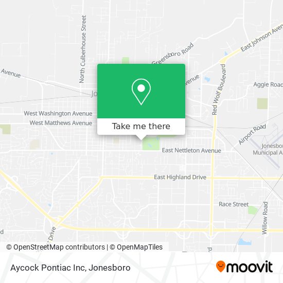 Aycock Pontiac Inc map