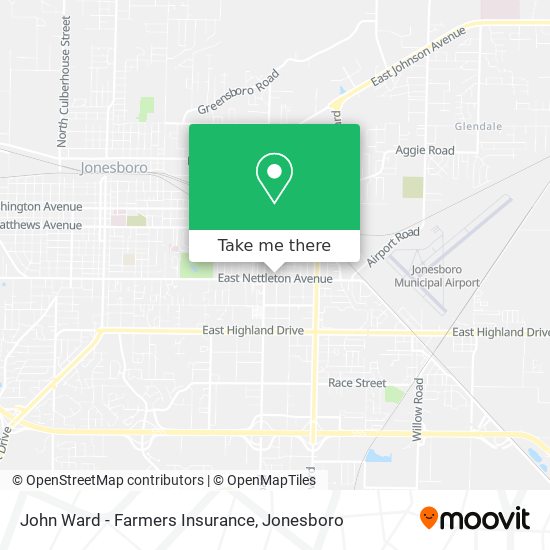John Ward - Farmers Insurance map