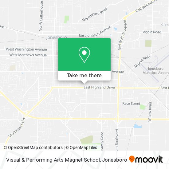 Visual & Performing Arts Magnet School map