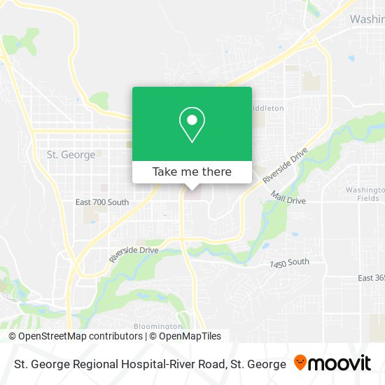 St. George Regional Hospital-River Road map