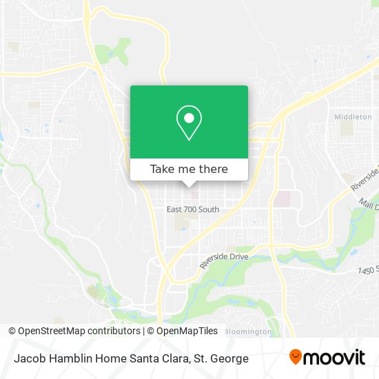 Mapa de Jacob Hamblin Home Santa Clara