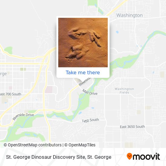 Mapa de St. George Dinosaur Discovery Site