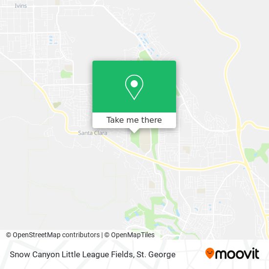 Snow Canyon Little League Fields map