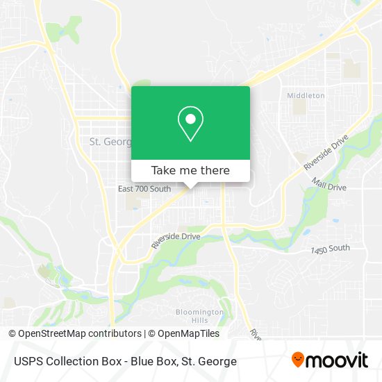 Mapa de USPS Collection Box - Blue Box