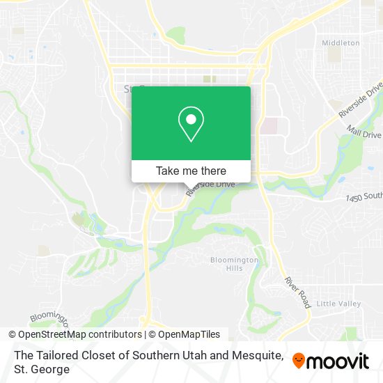 Mapa de The Tailored Closet of Southern Utah and Mesquite