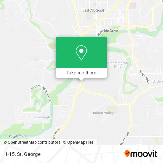 I-15 map