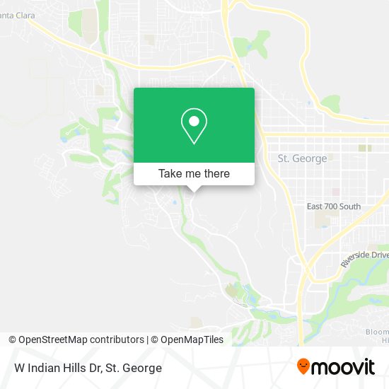 W Indian Hills Dr map