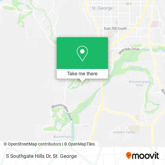 S Southgate Hills Dr map