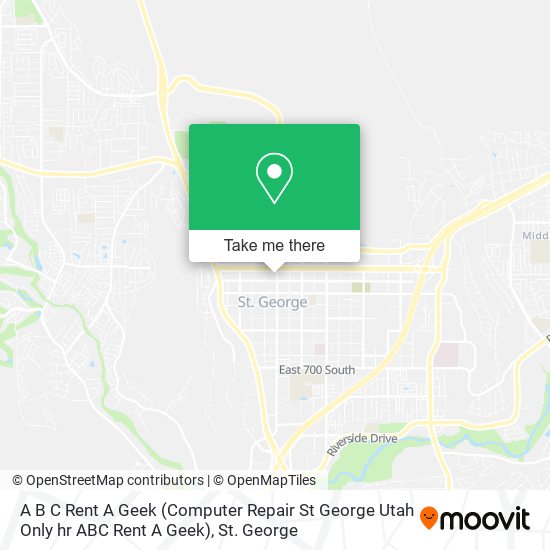 A B C Rent A Geek (Computer Repair St George Utah Only hr ABC Rent A Geek) map