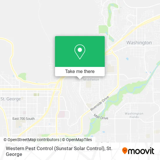 Western Pest Control (Sunstar Solar Control) map
