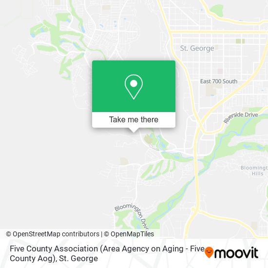 Mapa de Five County Association (Area Agency on Aging - Five County Aog)