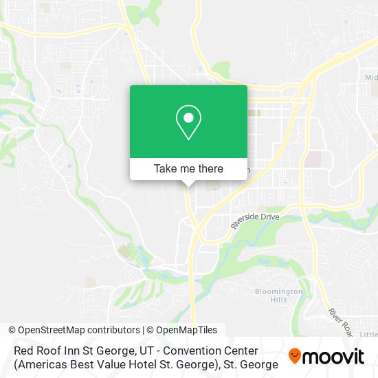 Red Roof Inn St George, UT - Convention Center (Americas Best Value Hotel St. George) map
