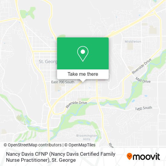 Mapa de Nancy Davis CFNP (Nancy Davis Certified Family Nurse Practitioner)