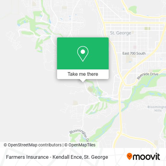 Farmers Insurance - Kendall Ence map