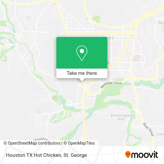 Houston TX Hot Chicken map