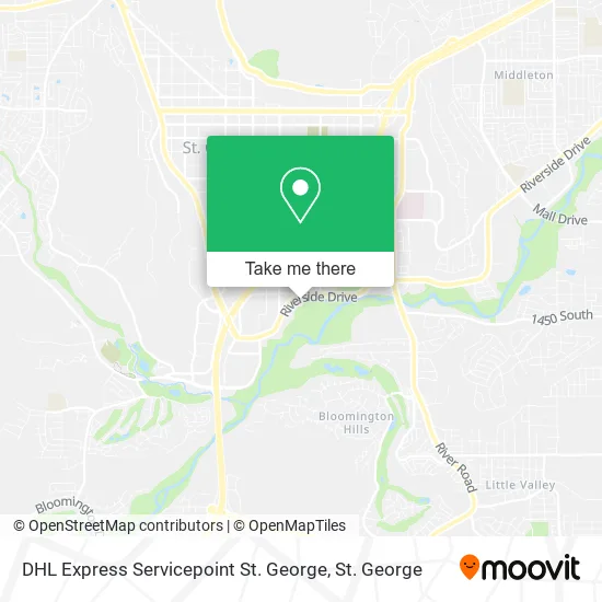 DHL Express Servicepoint St. George map