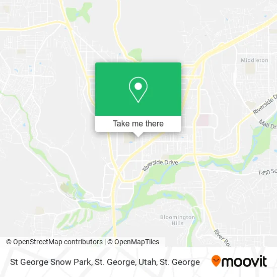 St George Snow Park, St. George, Utah map