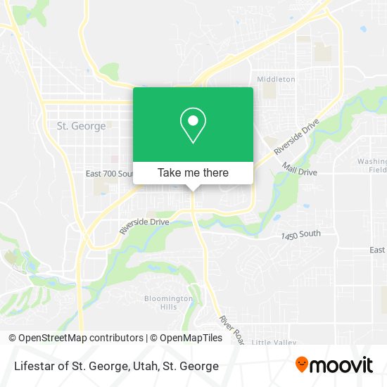 Lifestar of St. George, Utah map