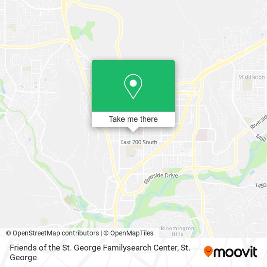 Friends of the St. George Familysearch Center map