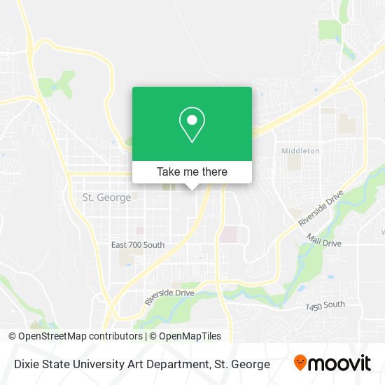 Dixie State University Art Department map