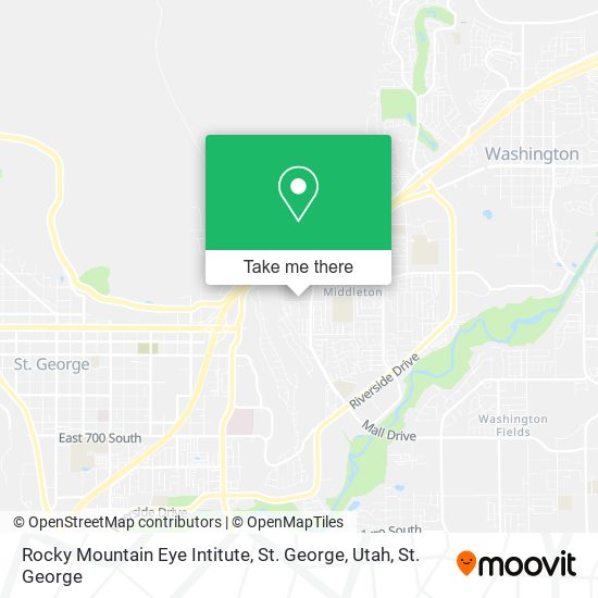 Rocky Mountain Eye Intitute, St. George, Utah map