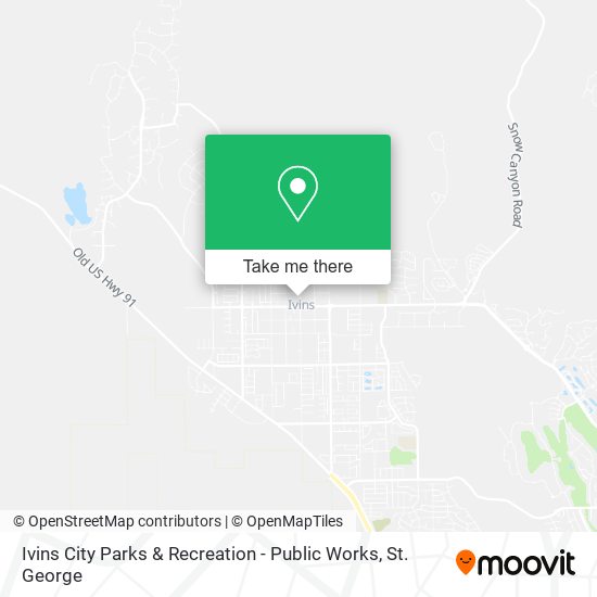 Ivins City Parks & Recreation - Public Works map