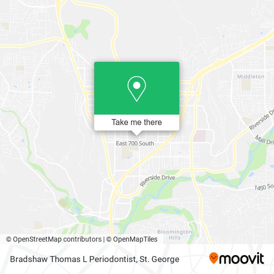 Bradshaw Thomas L Periodontist map