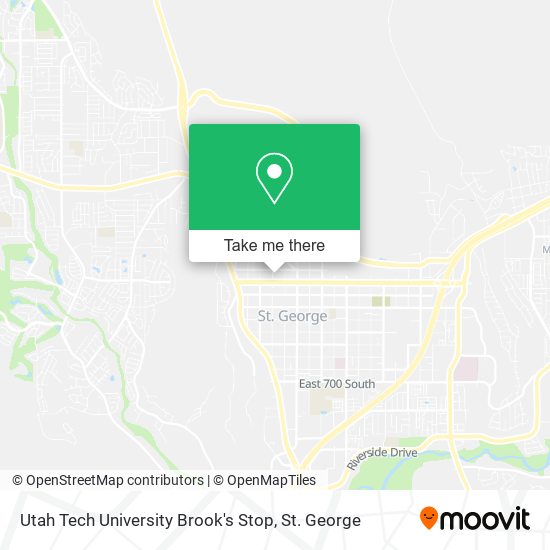 Mapa de Utah Tech University Brook's Stop