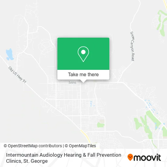 Mapa de Intermountain Audiology Hearing & Fall Prevention Clinics