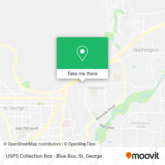 Mapa de USPS Collection Box - Blue Box