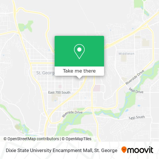 Dixie State University Encampment Mall map