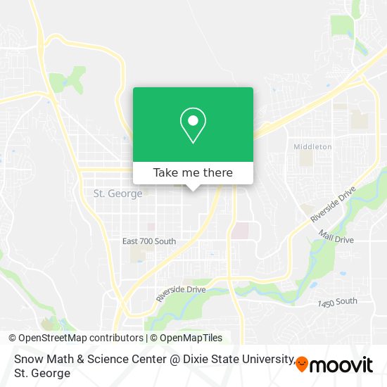 Snow Math & Science Center @ Dixie State University map