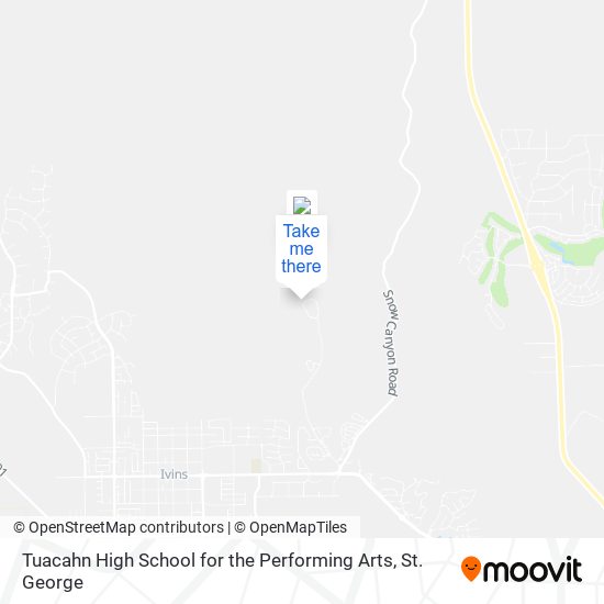 Tuacahn High School for the Performing Arts map