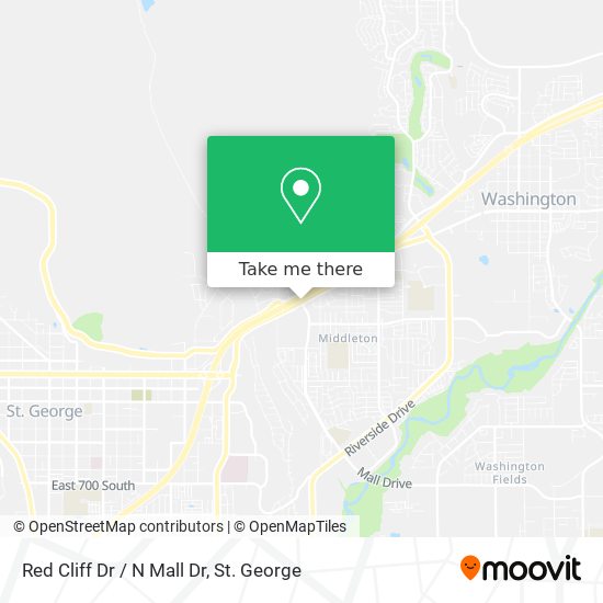 Red Cliff Dr / N Mall Dr map